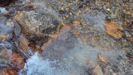 water on rocks