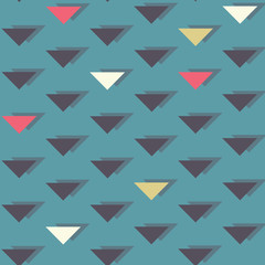 Vector Retro Abstract Triangles seamless pattern background.