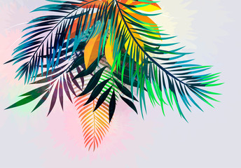 Abstract tropical plants pattern