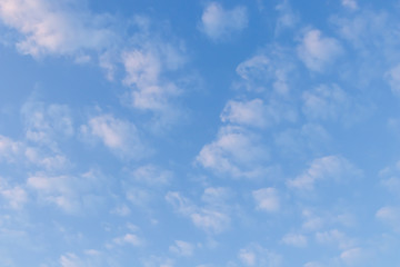 Background of beautiful blue sky and white clouds in summer and spring season