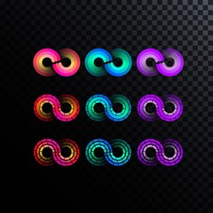 Colorful Loaders Set. Vector Loading Bars for Web Interfaces and Websites