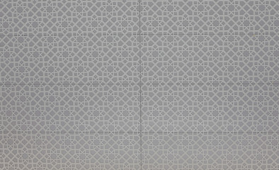 seamless mosaic white tiled arabic pattern