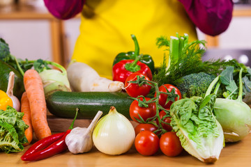 Close up of vegetables on table
