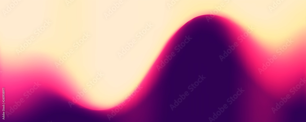 Poster speaking sound wave illustration. minimalistic fluid blurred gradient background. colorful vector fo