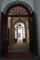 Entrance of Rucellai palace, Florence, Italy