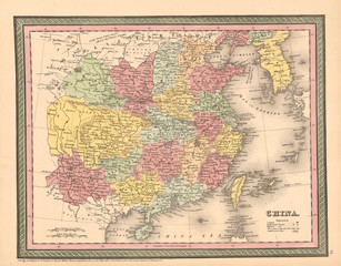 Fototapeta na wymiar Old map. Engraving image