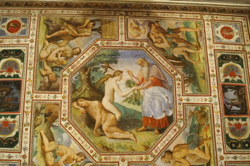 Frescoes in Ridolfi Palace, Florence, Italy