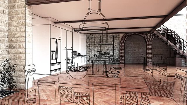 Postindustrial Loft - loopable 3d visualization