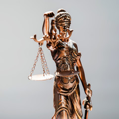 Law and Justice concept image, Gray background