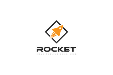 rocket logo and icon vector illustration design Template