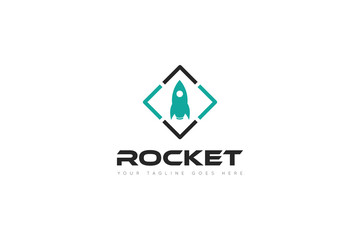 rocket logo and icon vector illustration design Template