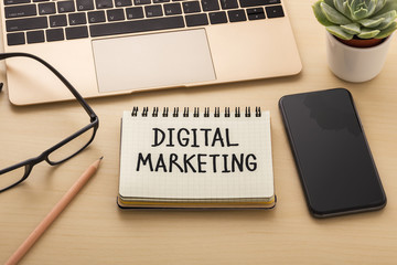 Digital marketing and strategy concept
