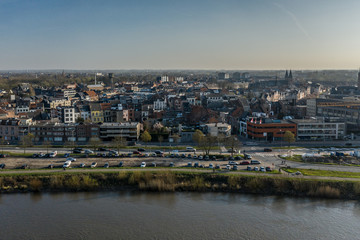Panorama of Dendermonde, with a new towards Noordlaan street