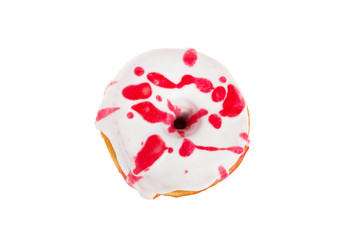 Tasty glazed donut isolated on white background