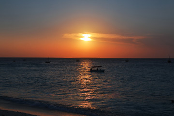 Sunset, Zanzibar,  Indian ocean