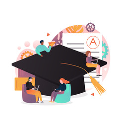 Online education vector concept for web banner, website page