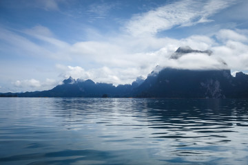 Morning on Cheow Lan Lake, Khao Sok National Park, Thailand