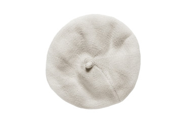 Knitted beret isolated