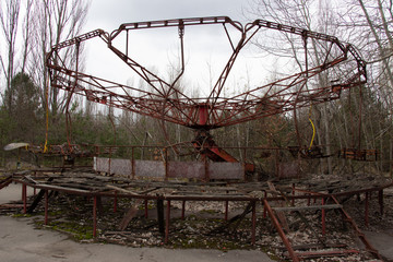 Ghost town Pripyat in Chernobyl, Ferris wheel
