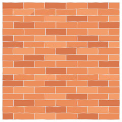 Red brick wall background. Texture pattern vector.