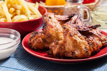 Tasty baked chicken wings