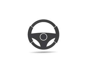 Steering Wheel logo vector template icon illustration design 