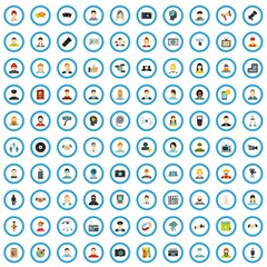 100 social media icons set in flat style for any design vector illustration