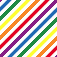 LGBT diagonal stripe seamless pattern of lesbian, gay, bisexual and transgender.