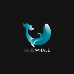 Fototapeta na wymiar Logotype in vector with whale element