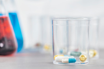 Pills in a Disposable Plastic Cup