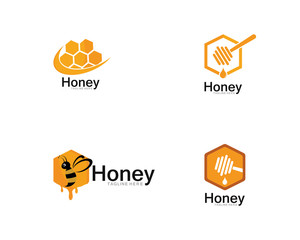 Honey Logo Template Design Vector, Emblem, Design Concept, Creative Symbol