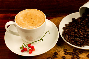 coffee with beans