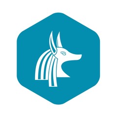 Ancient egyptian god Anubis icon. Simple illustration of ancient egyptian god Anubis vector icon for web