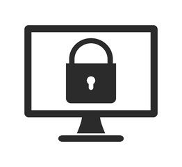 Computer Security Icon. Flat style vector EPS.