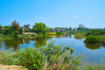 Village at Mekong River in Kratie, Cambodia