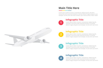 infographics template with 4 points of free space text description - vector