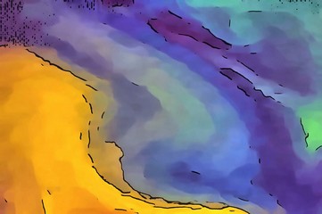 Abstract watercolor multicolor background. Bright and colorful artistic pattern. Elegant texture backdrop. Fashion beautiful modern element of design template