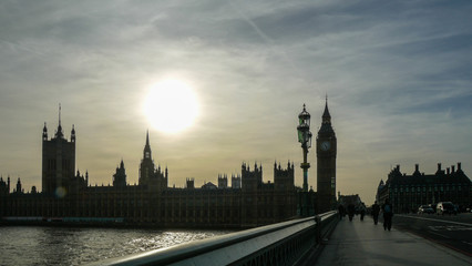 Obraz premium Silhouette UK Parliament