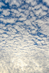 Obraz premium The blue sky and white fluffy clouds