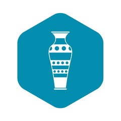 Egyptian vase icon. Simple illustration of egyptian vase vector icon for web