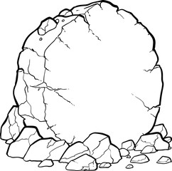 Vector stone design elements for game and web