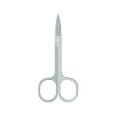 Nail Scissors in flat style isolated on white.