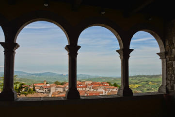 View of the village of Bisaccia, in central Italy.
