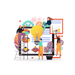 Coworking vector concept for web banner, website page