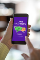 Chat room concept on a smartphone
