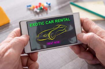 Concept of exotic car rental