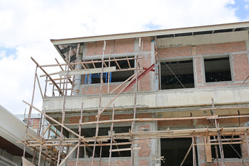 Residential building under construction.