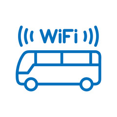 autobus z wifi logo wektor © Rzoog