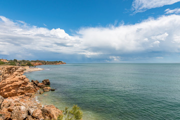 Paisaje marino con nubes. Delta del Ebro