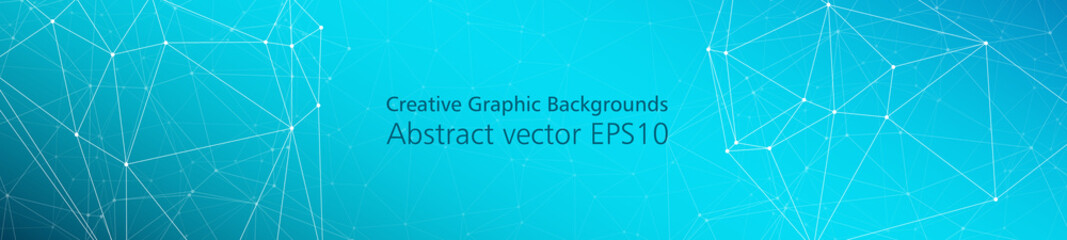 Networking technology innovation vector wide banner pattern